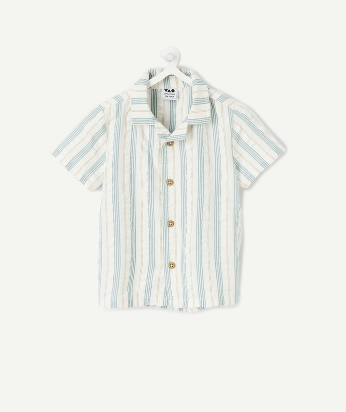 Chemise bébé garçon Tape à l’Œil à rayures bleu clair – 18 mois