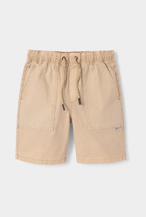 Short garçon beige en coton avec grandes poches