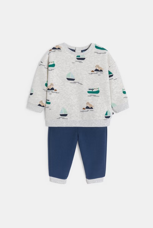 Ensemble bébé garçon sweat marin et pantalon bleu